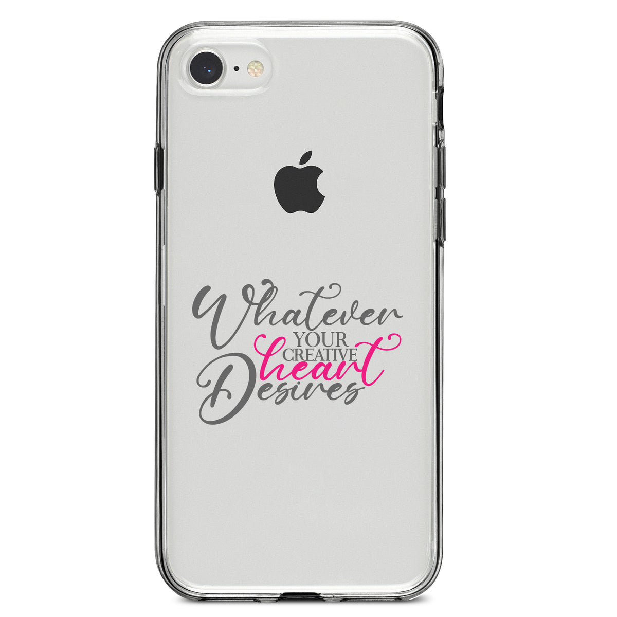Whatever Your Creative Heart Desires Clear Shockproof iPhone Case, view 5