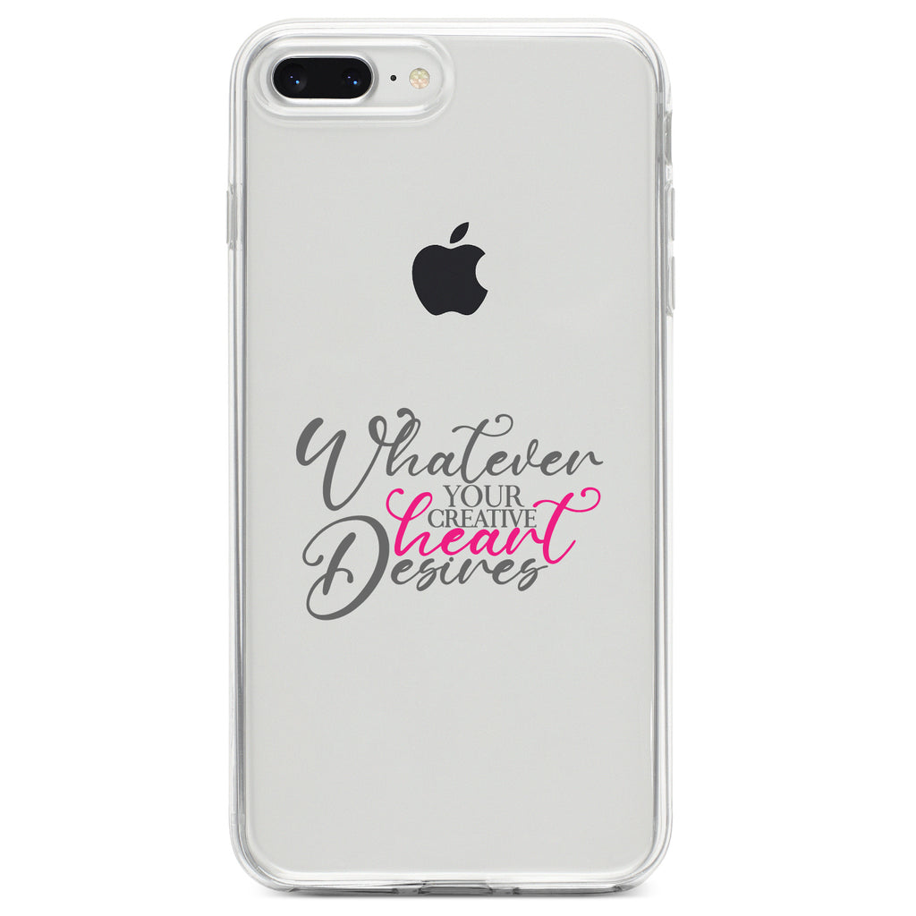 Whatever Your Creative Heart Desires Clear Shockproof iPhone Case, view 6