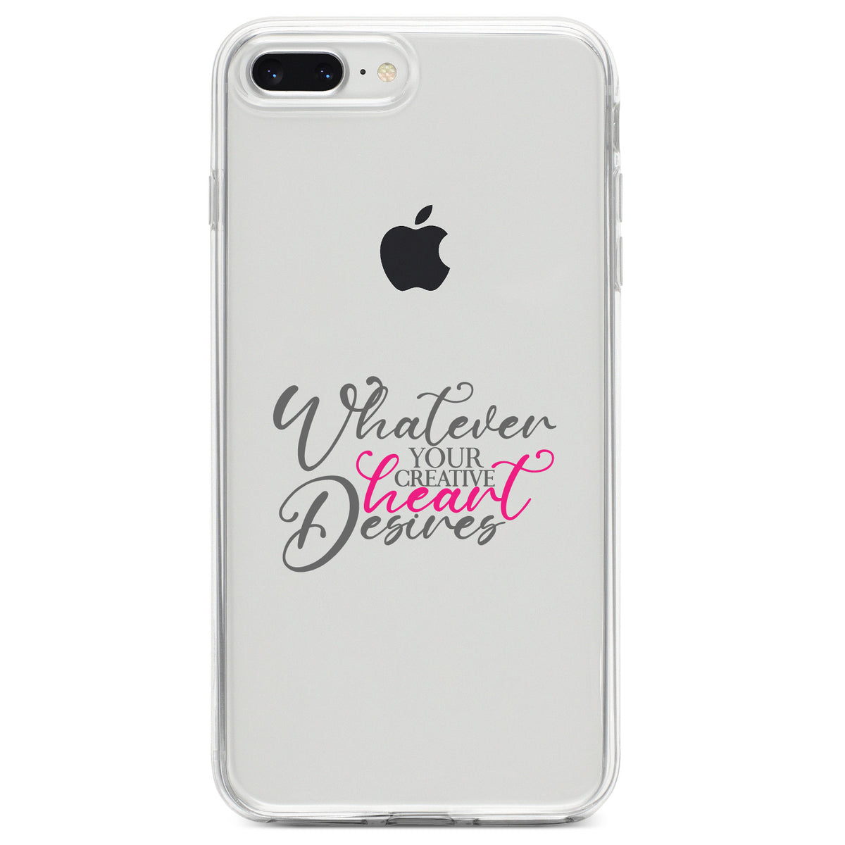 Whatever Your Creative Heart Desires Clear Shockproof iPhone Case, view 6