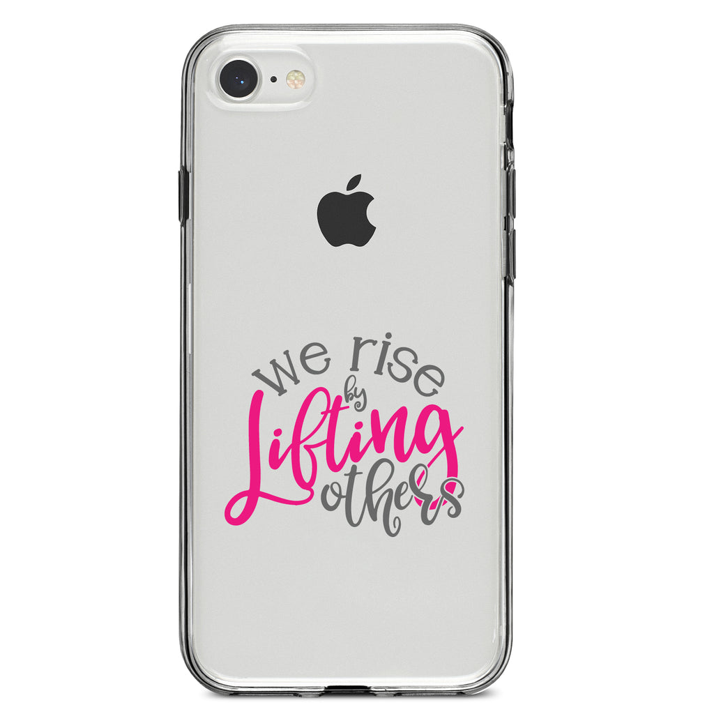 We Rise by Lifting Others Clear Shockproof iPhone Case, view 5