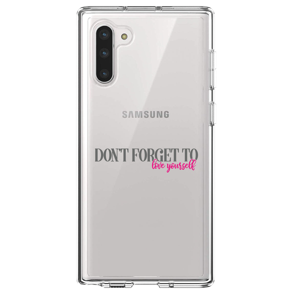 Don't Forget to Love Yourself Clear Shockproof iPhone Case, view 9