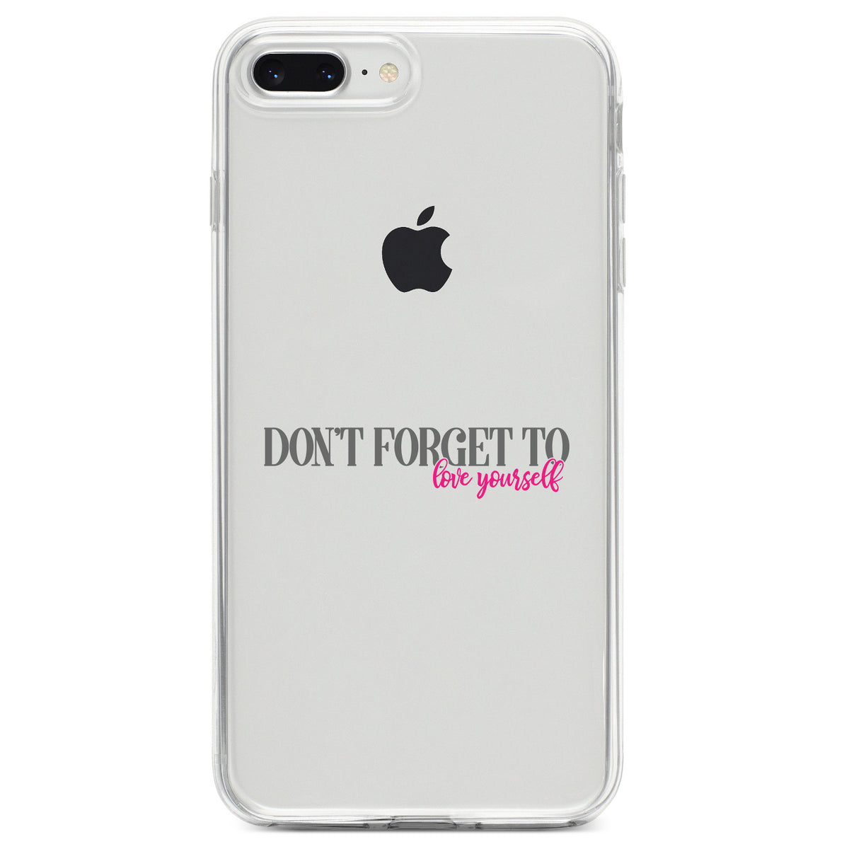 Don't Forget to Love Yourself Clear Shockproof iPhone Case, view 6