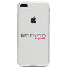 DistinctInk® Clear Shockproof Hybrid Case for Apple iPhone / Samsung Galaxy / Google Pixel - Don't Forget to Love Yourself