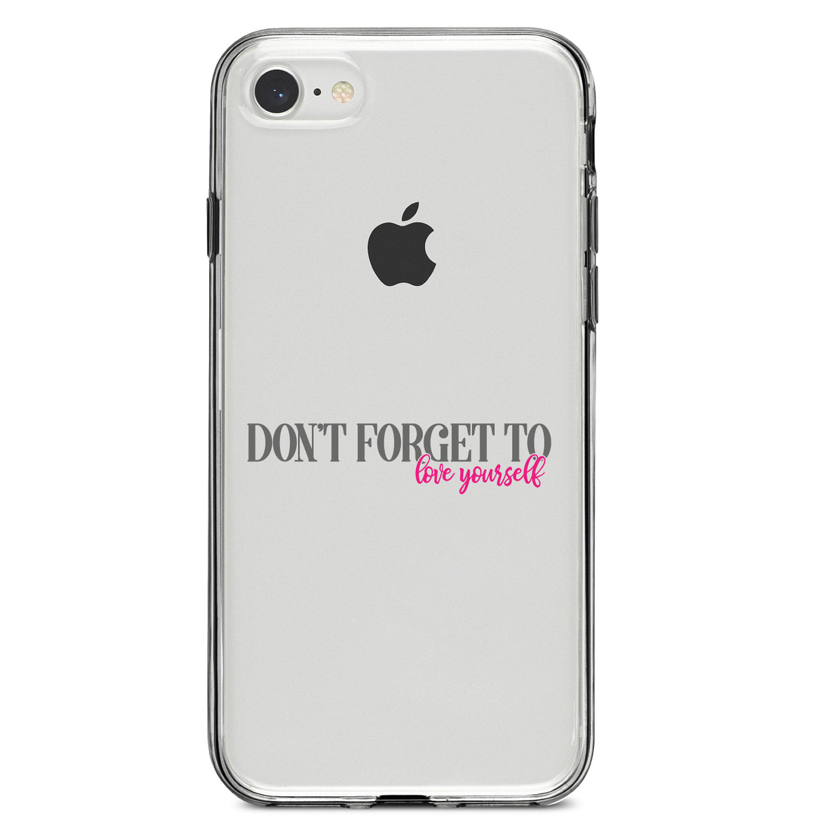 Don't Forget to Love Yourself Clear Shockproof iPhone Case, view 5