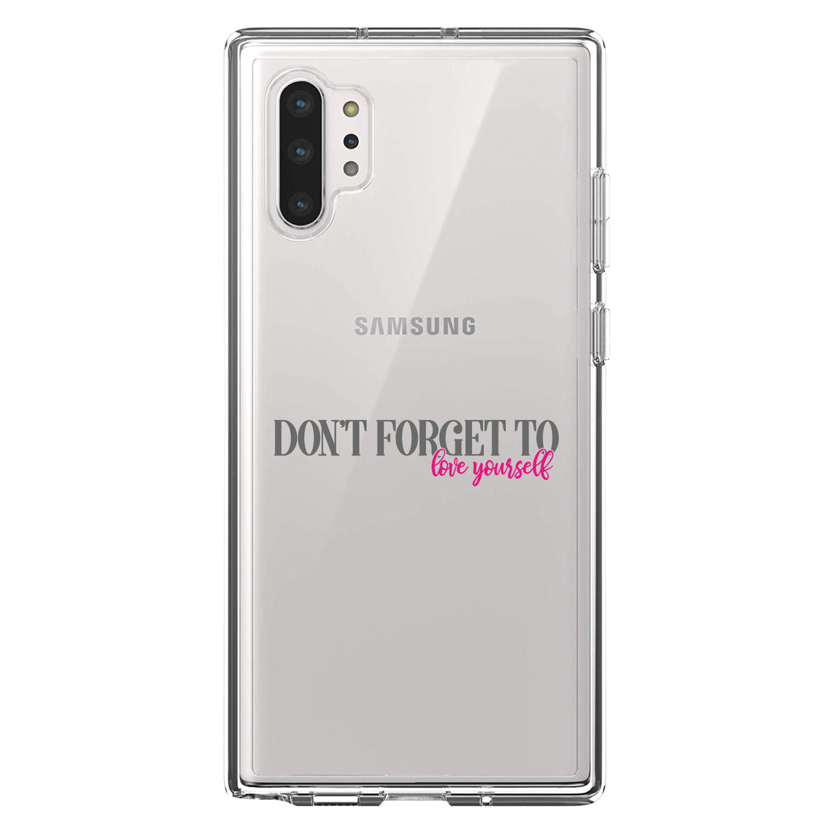 Don't Forget to Love Yourself Clear Shockproof iPhone Case, view 10
