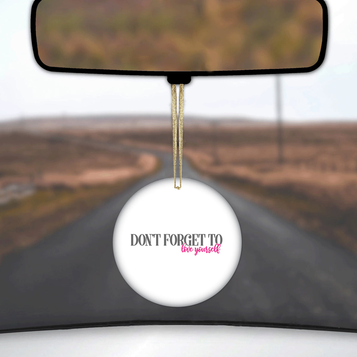 Don't Forget to Love Yourself Ceramic Ornament, view 3