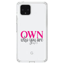 DistinctInk® Clear Shockproof Hybrid Case for Apple iPhone / Samsung Galaxy / Google Pixel - OWN Who Your Are