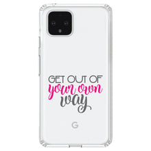 DistinctInk® Clear Shockproof Hybrid Case for Apple iPhone / Samsung Galaxy / Google Pixel - Get Out of Your Own Way