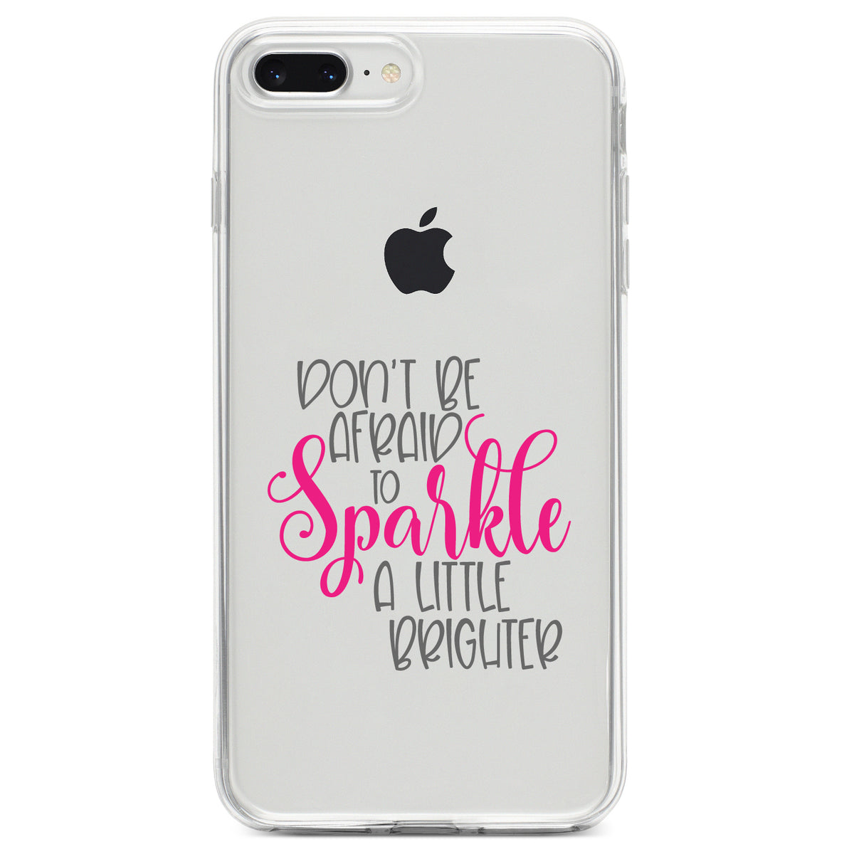 Don't Be Afraid to Sparkle A Little Brighter Clear Shockproof iPhone Case, view 6