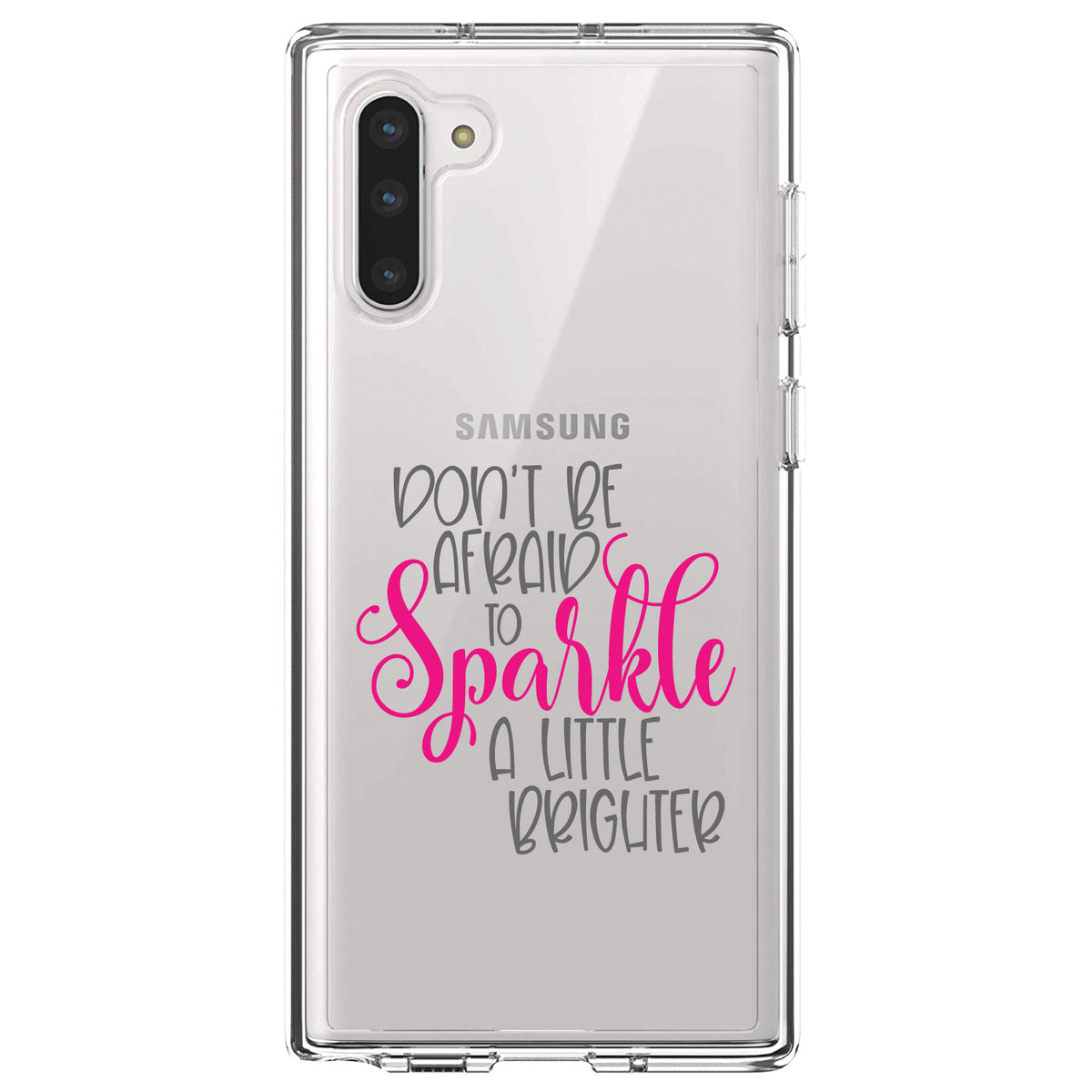 Don't Be Afraid to Sparkle A Little Brighter Clear Shockproof iPhone Case, view 9