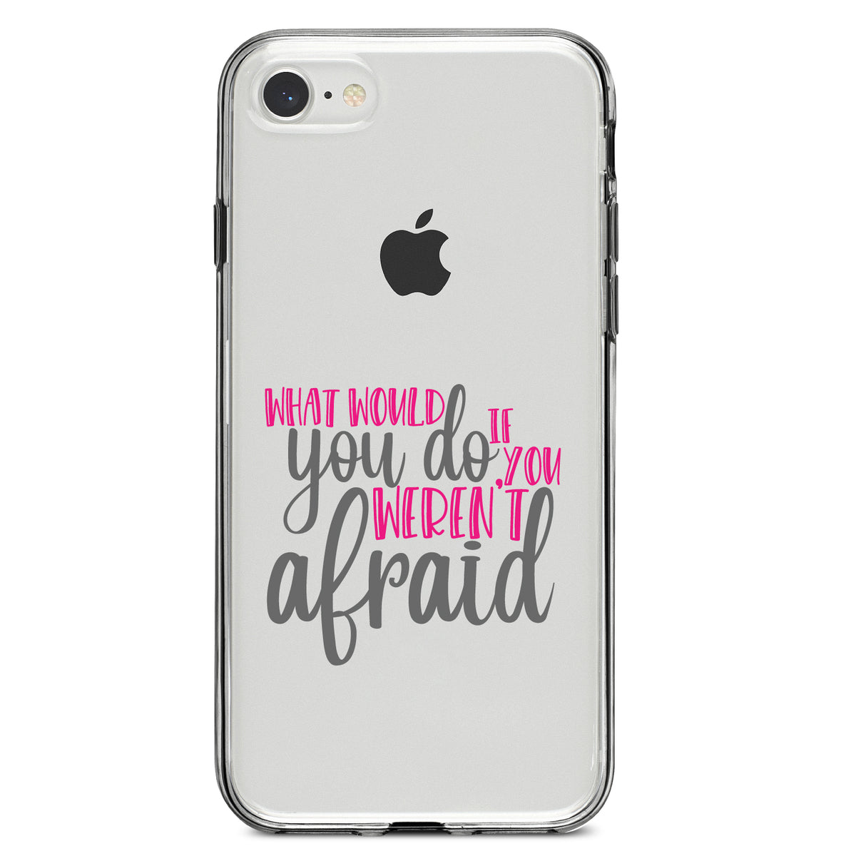 What Would You Do If You Weren't Afraid Clear Shockproof iPhone Case, view 5