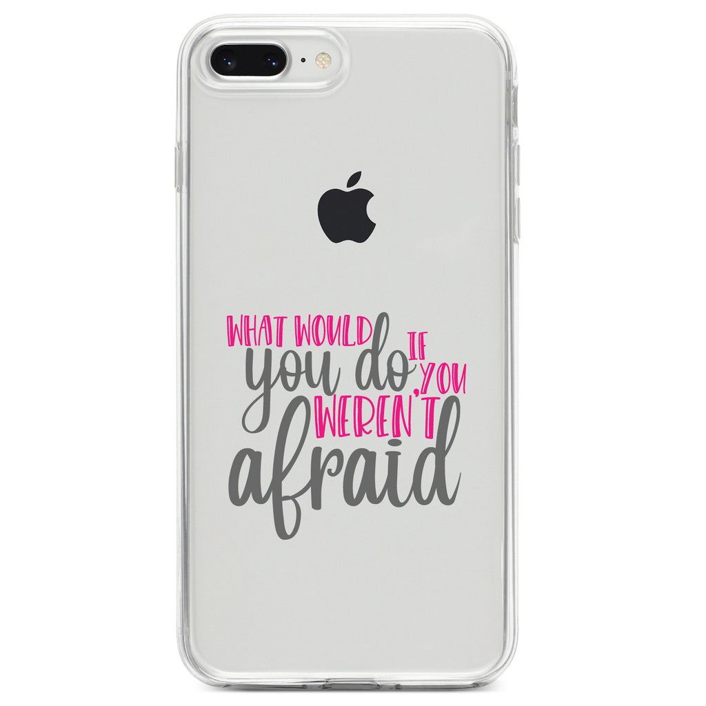 What Would You Do If You Weren't Afraid Clear Shockproof iPhone Case, view 6
