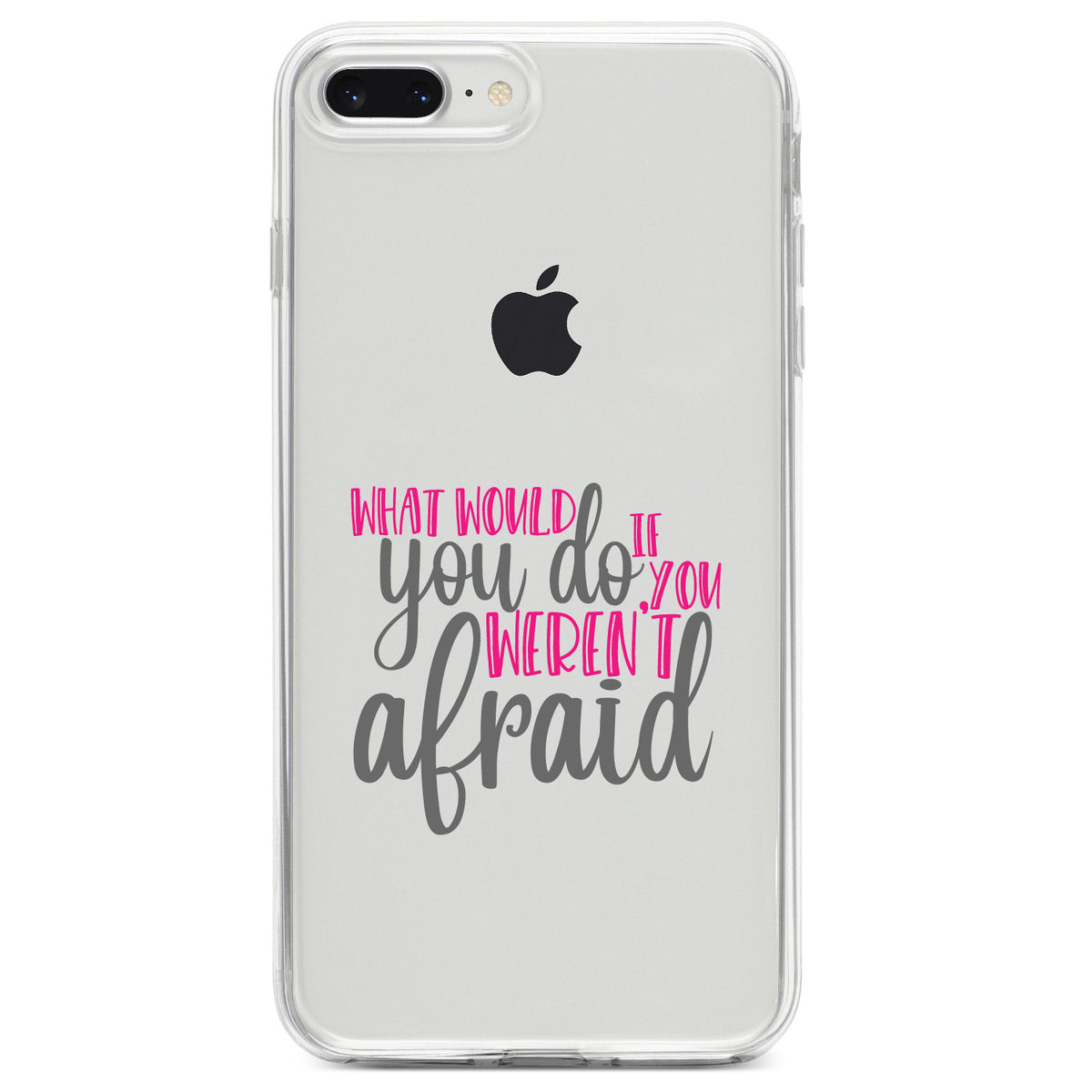 What Would You Do If You Weren't Afraid Clear Shockproof iPhone Case, view 6