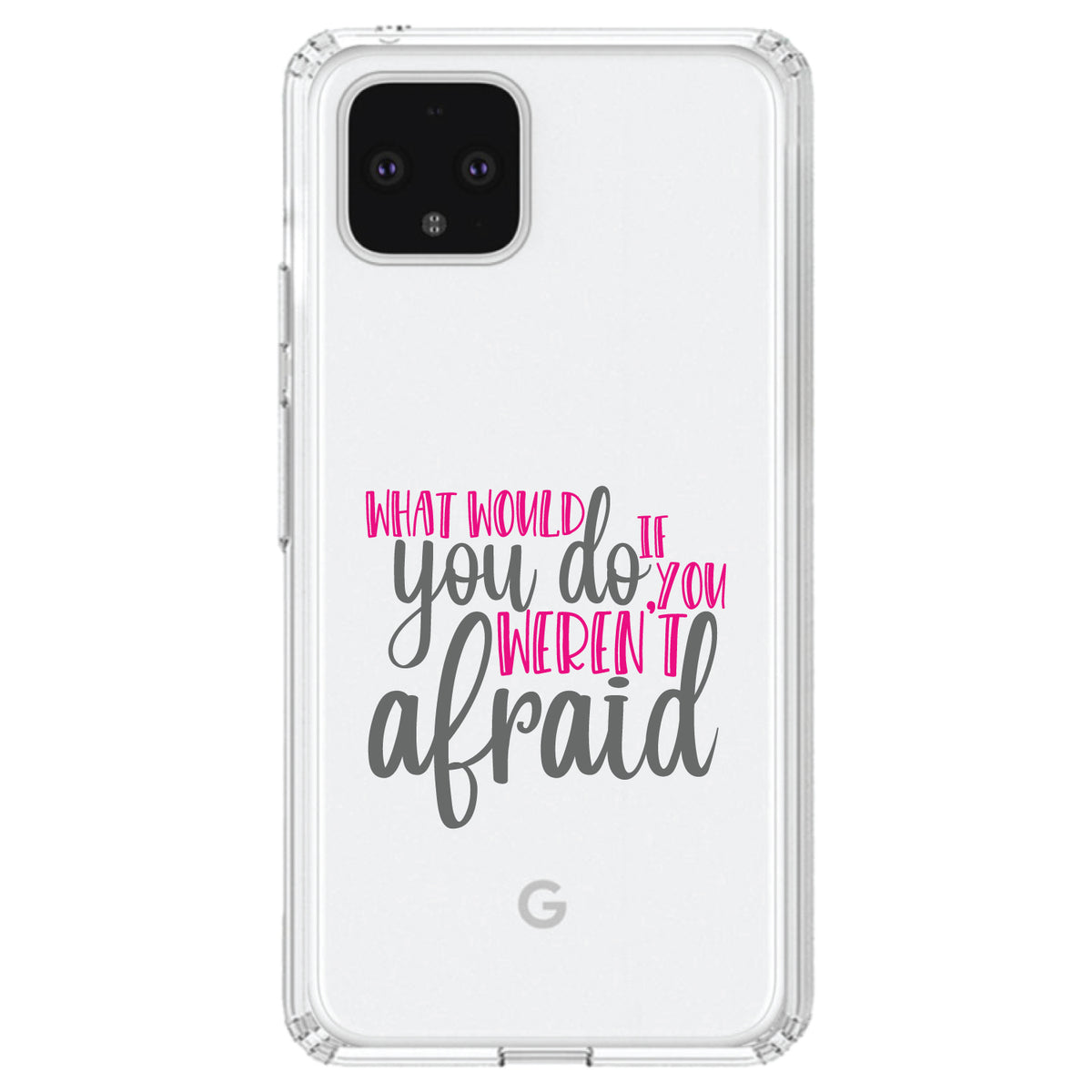 What Would You Do If You Weren't Afraid Clear Shockproof iPhone Case, view 23
