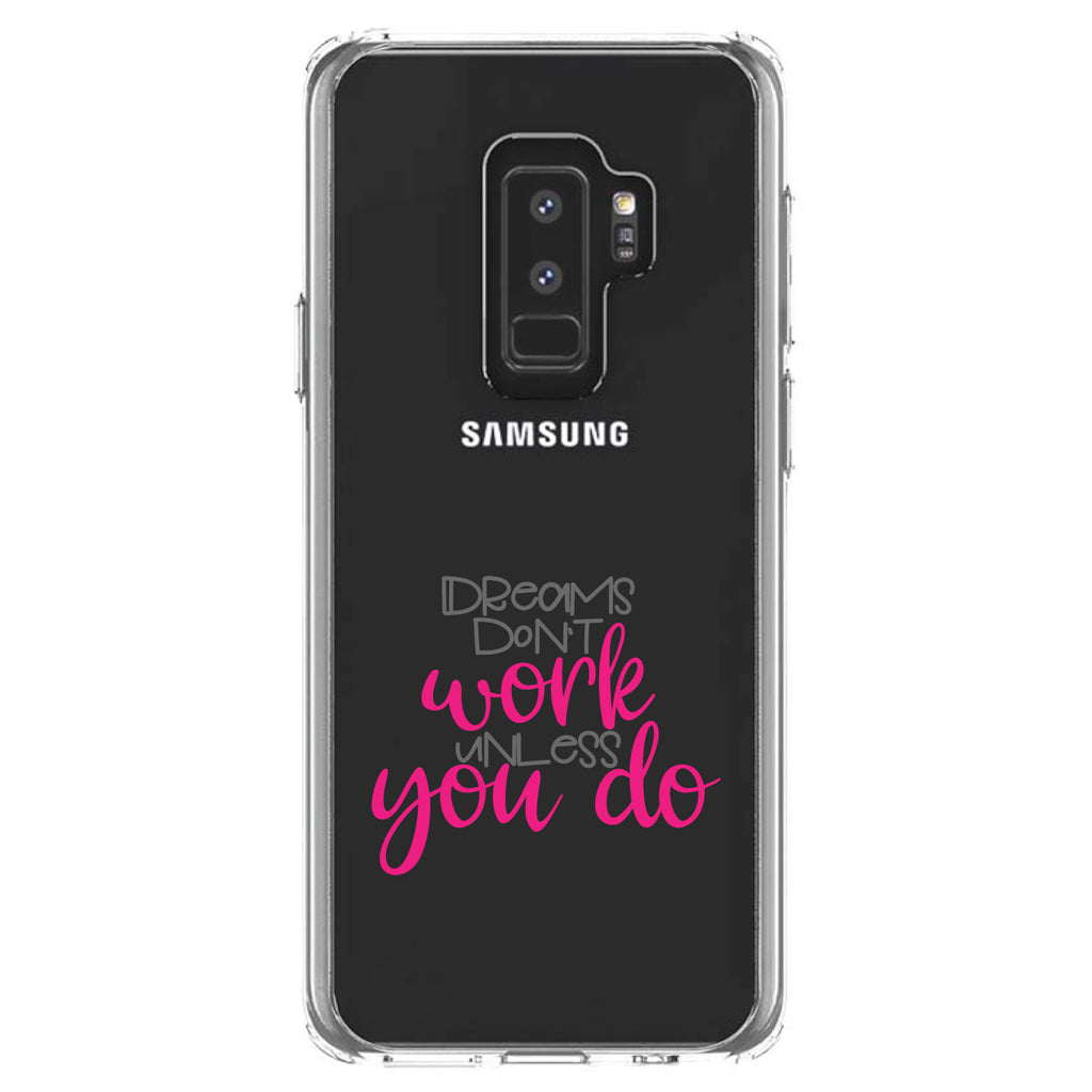 Dreams Don't Work Unless You Do Clear Shockproof iPhone Case, view 20