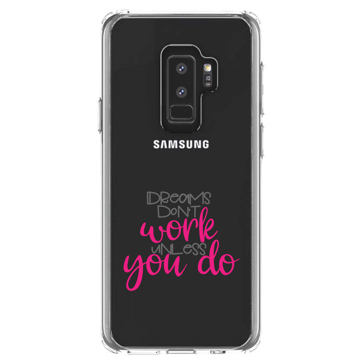 Dreams Don't Work Unless You Do Clear Shockproof iPhone Case, view 20
