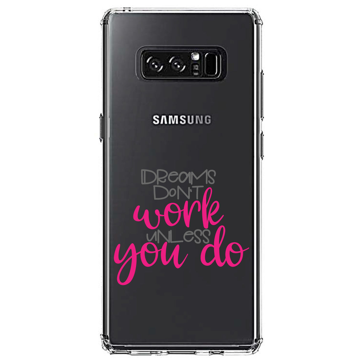 Dreams Don't Work Unless You Do Clear Shockproof iPhone Case, view 12