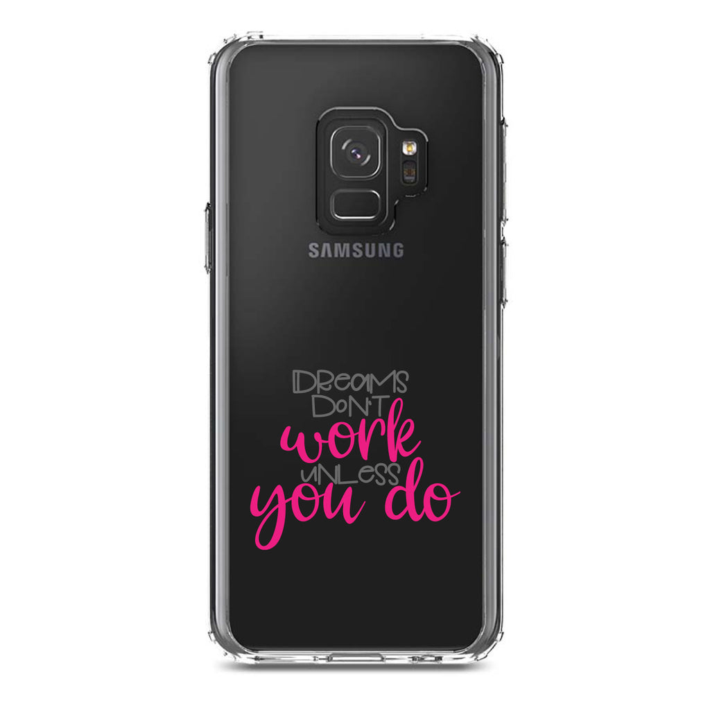 Dreams Don't Work Unless You Do Clear Shockproof iPhone Case, view 19