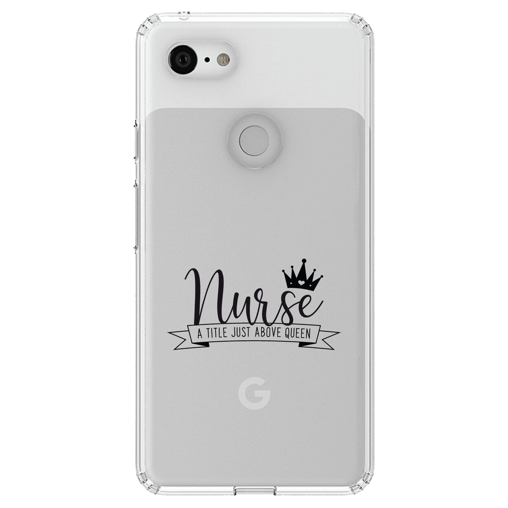 Nurse, Title Just Above Queen, Black Clear Shockproof iPhone Case, view 21
