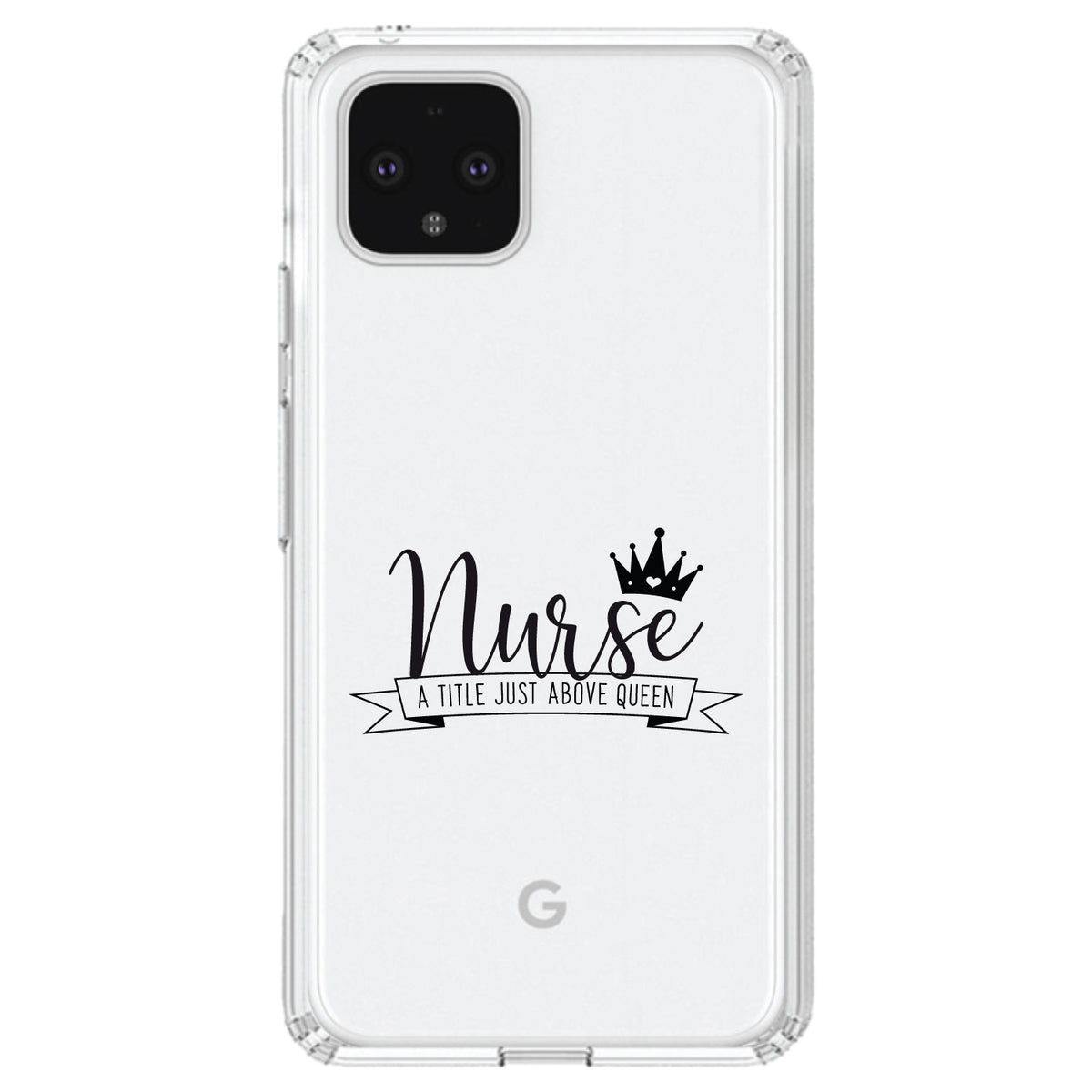 Nurse, Title Just Above Queen, Black Clear Shockproof iPhone Case, view 23