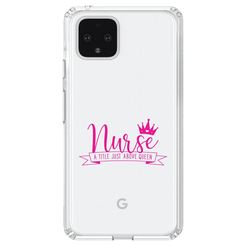 Nurse, Title Just Above Queen, Pink Clear Shockproof iPhone Case, view 22