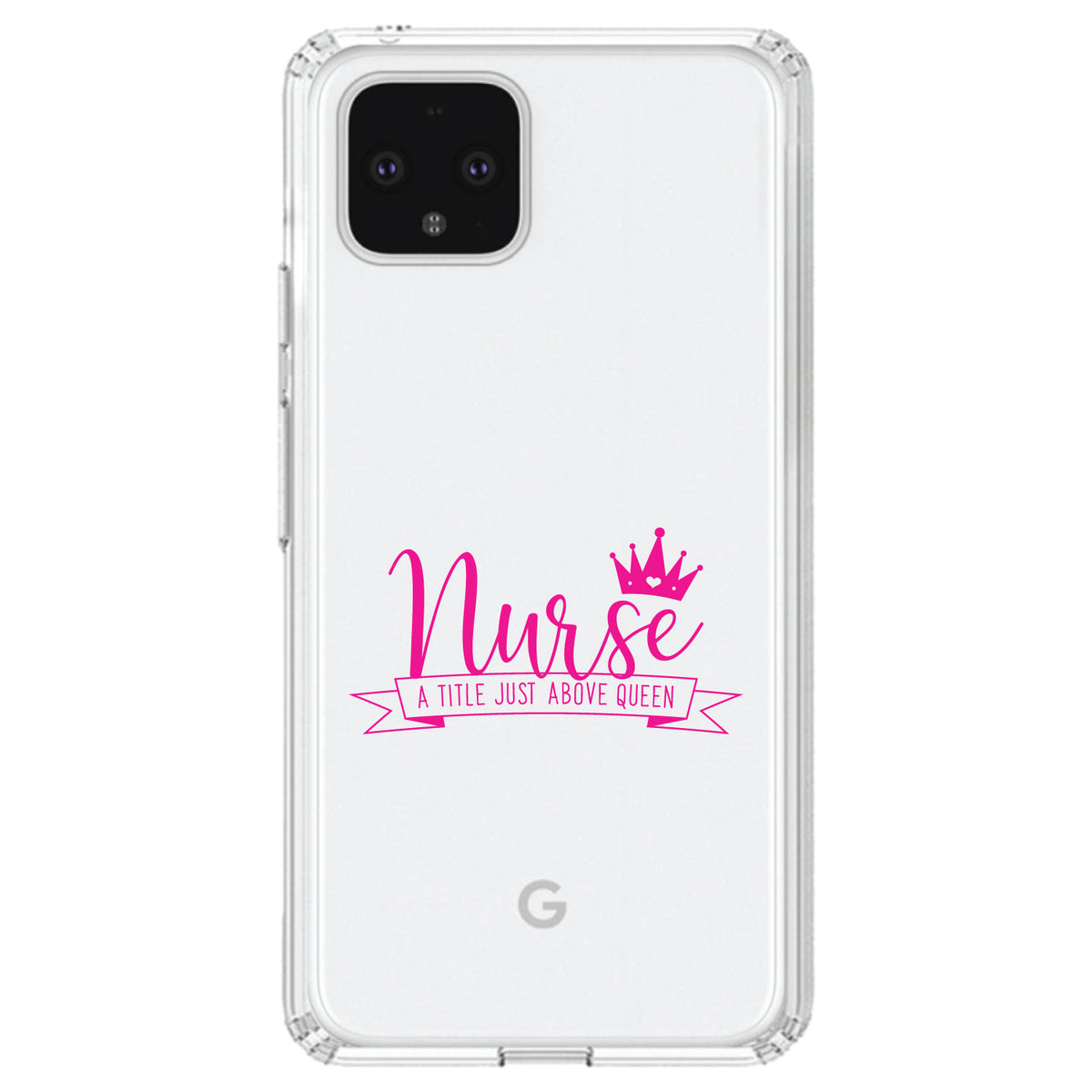 Nurse, Title Just Above Queen, Pink Clear Shockproof iPhone Case, view 22
