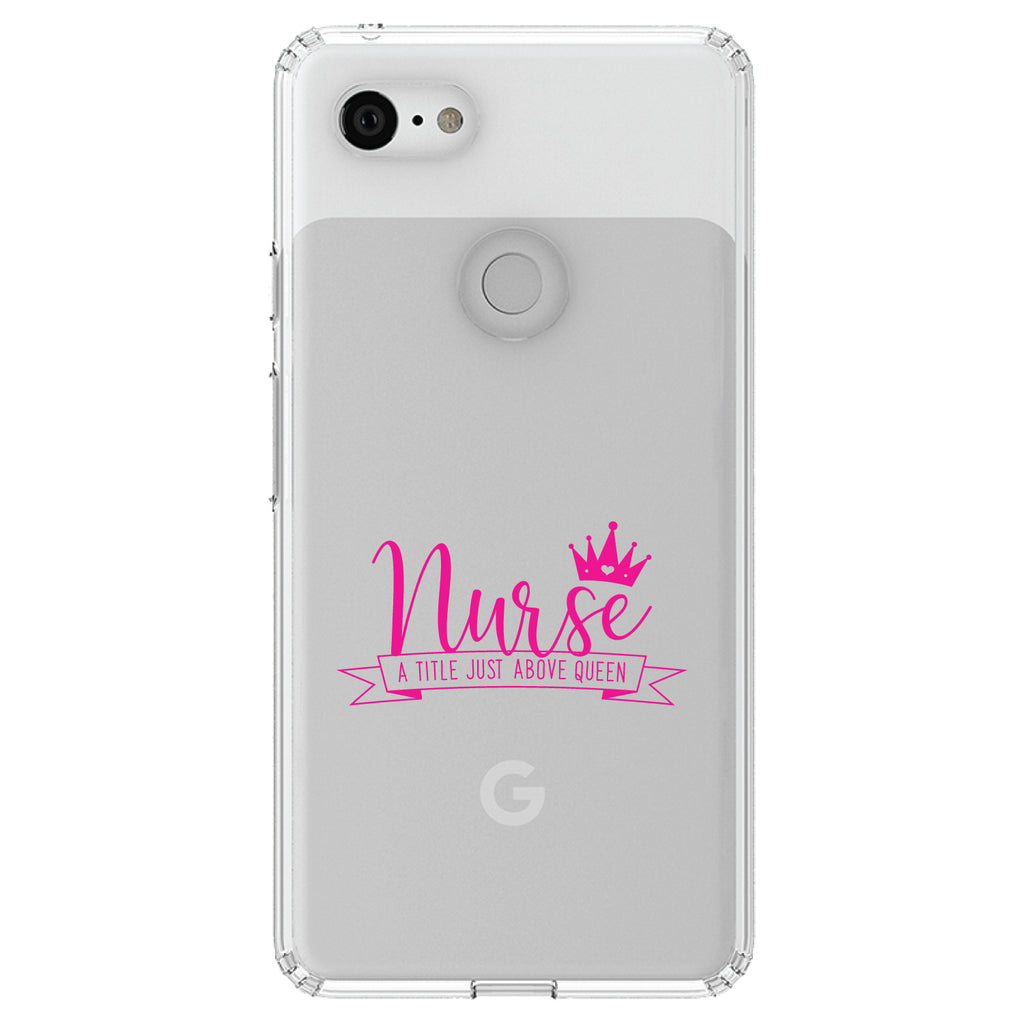 Nurse, Title Just Above Queen, Pink Clear Shockproof iPhone Case, view 21