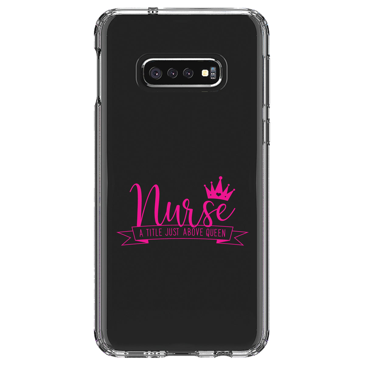 Nurse, Title Just Above Queen, Pink Clear Shockproof iPhone Case, view 17
