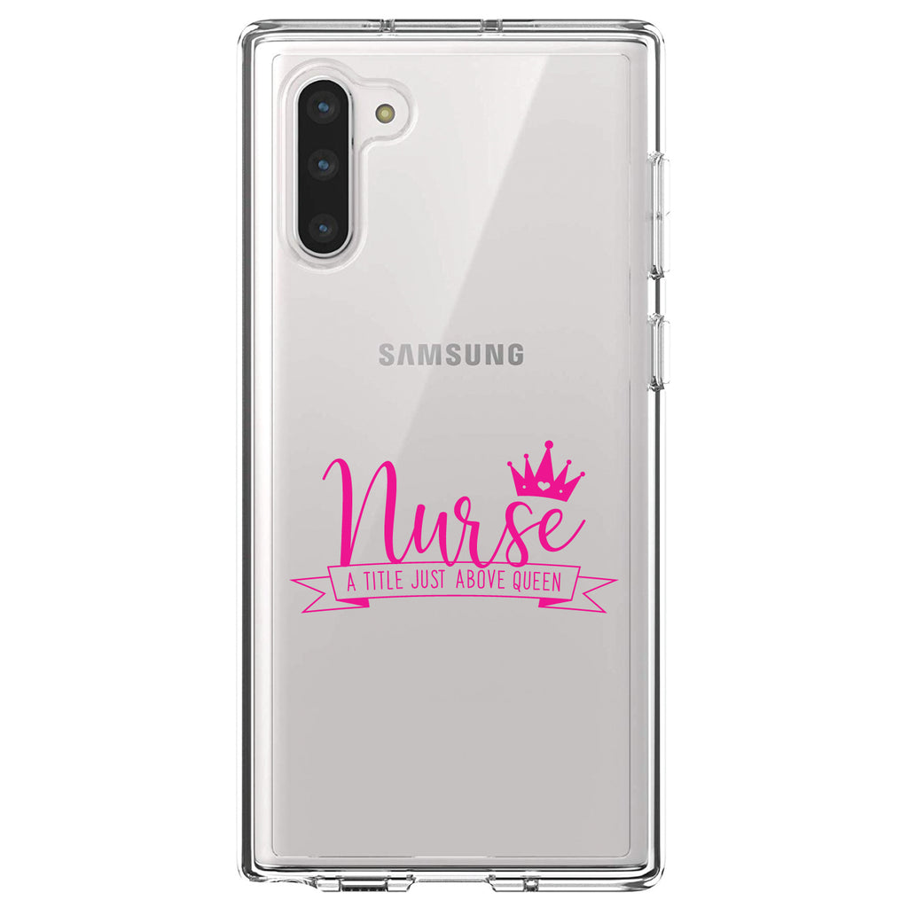 Nurse, Title Just Above Queen, Pink Clear Shockproof iPhone Case, view 9