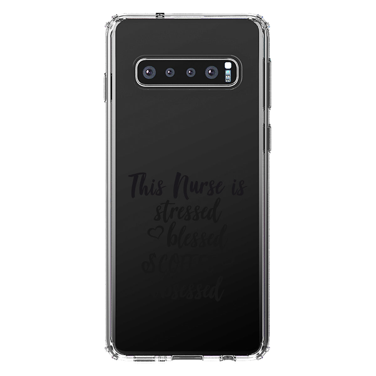 This Nurse Is Stressed Blessed & Coffee Obsessed Clear Shockproof iPhone Case, view 17
