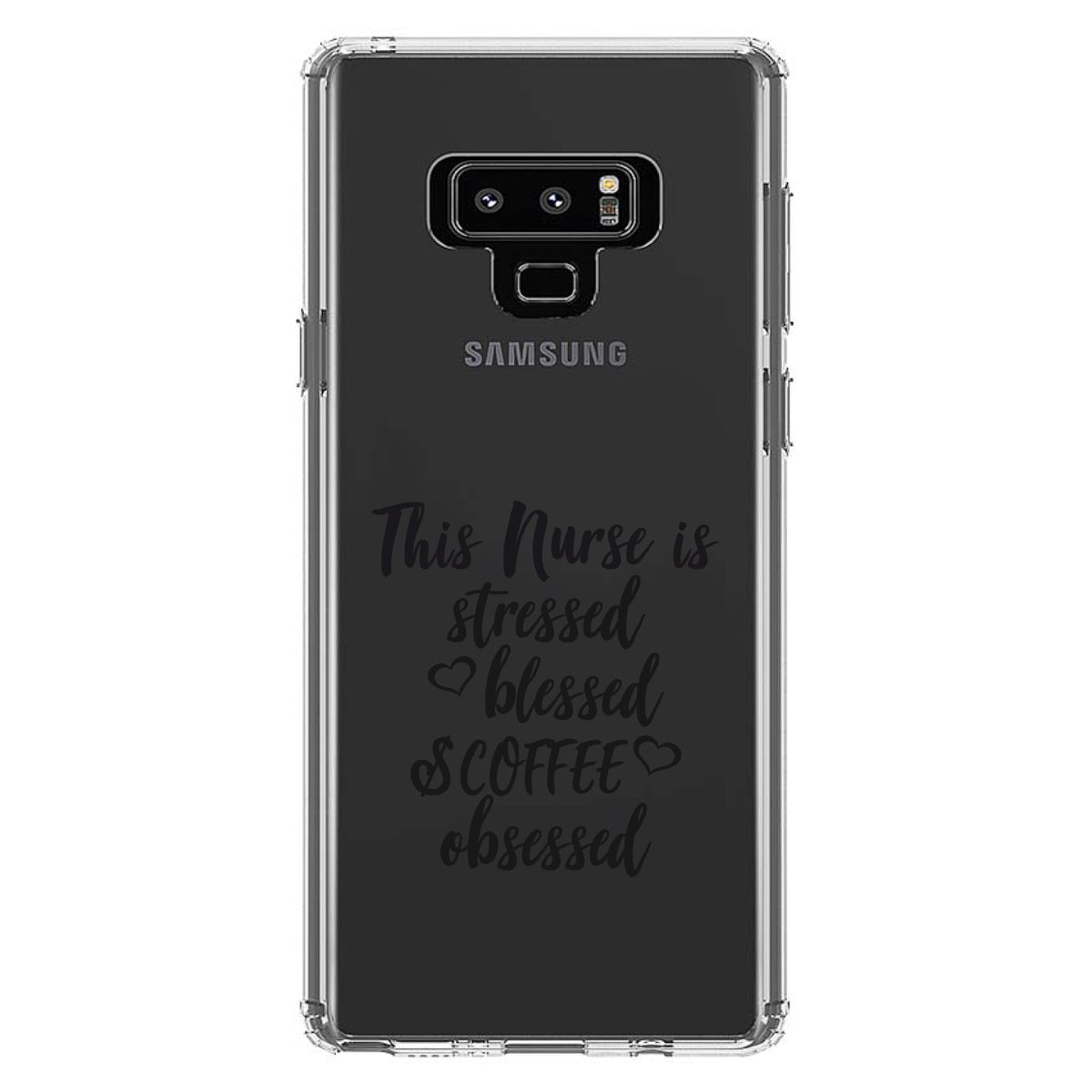 This Nurse Is Stressed Blessed & Coffee Obsessed Clear Shockproof iPhone Case, view 11
