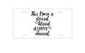 Custom Aluminum Decorative Vanity Front License Plate - This Nurse Is Stressed Blessed & Coffee Obsessed
