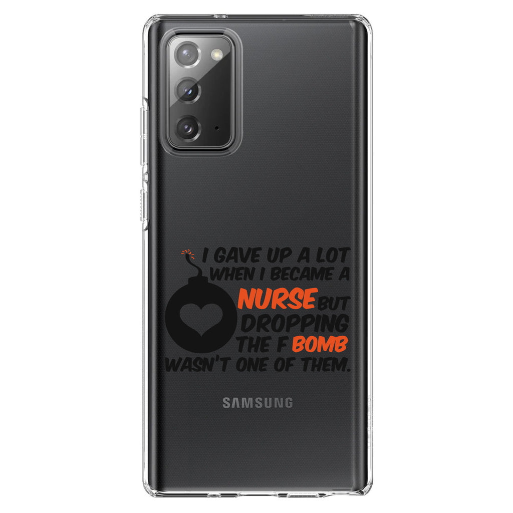 Gave Up A Lot When I Became a Nurse, F Bomb Clear Shockproof iPhone Case, view 7