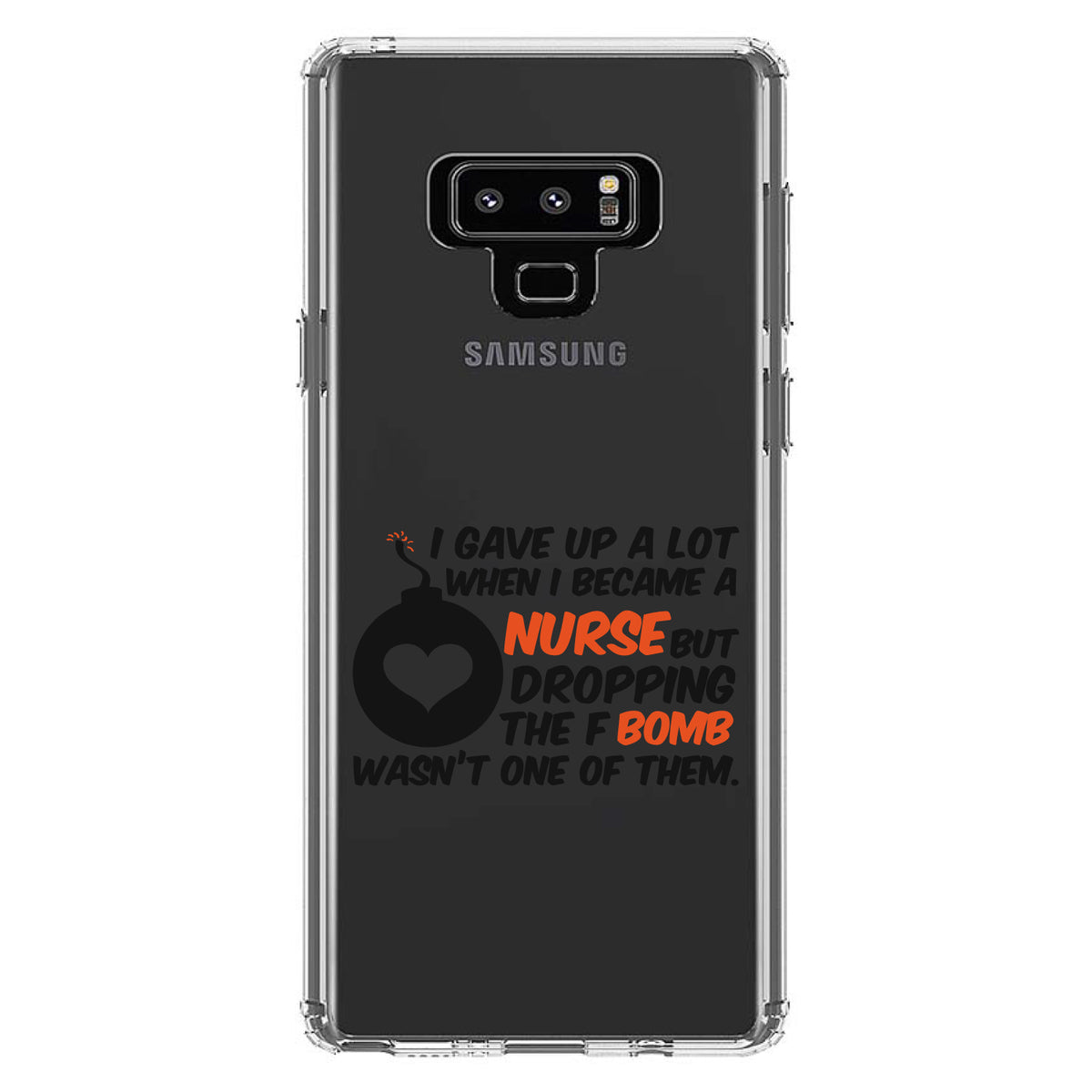 Gave Up A Lot When I Became a Nurse, F Bomb Clear Shockproof iPhone Case, view 11
