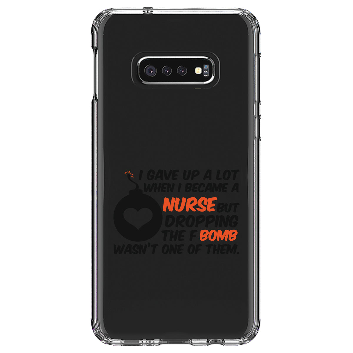 Gave Up A Lot When I Became a Nurse, F Bomb Clear Shockproof iPhone Case, view 18