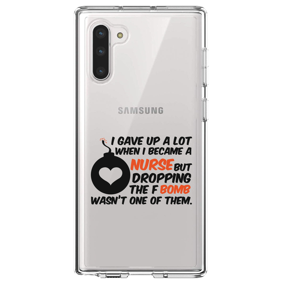 Gave Up A Lot When I Became a Nurse, F Bomb Clear Shockproof iPhone Case, view 9