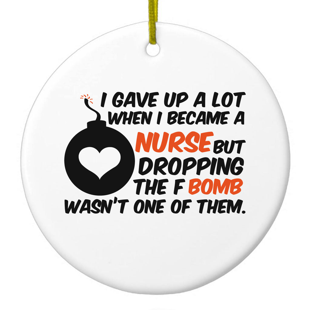 F Bomb Ceramic Ornament