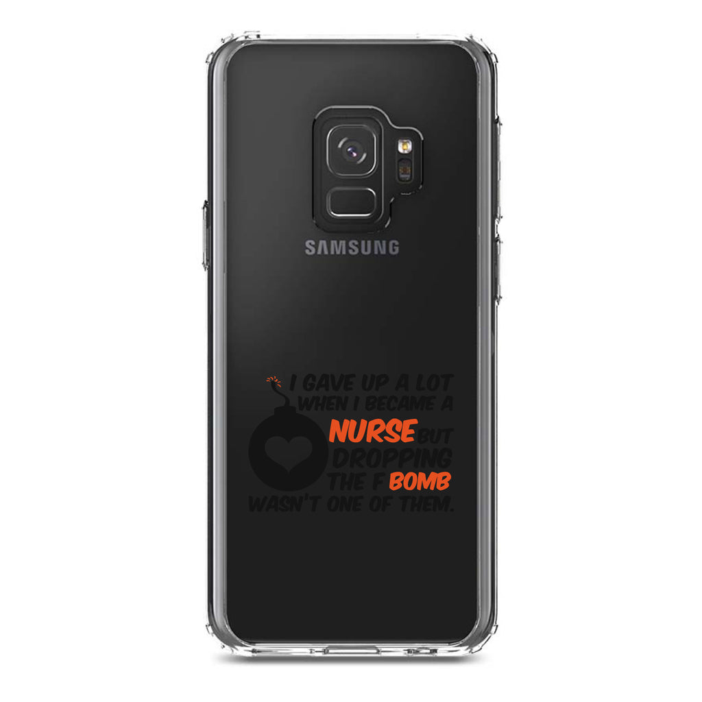 Gave Up A Lot When I Became a Nurse, F Bomb Clear Shockproof iPhone Case, view 19