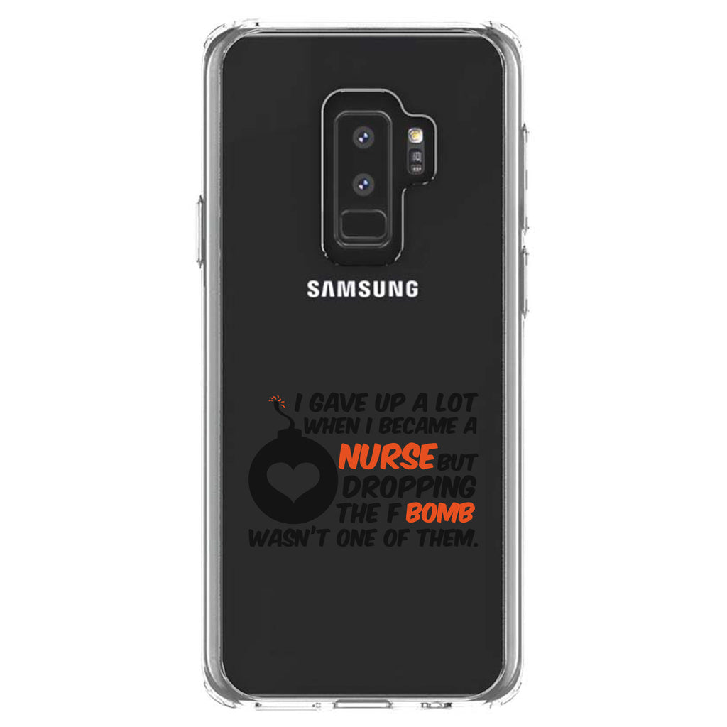 Gave Up A Lot When I Became a Nurse, F Bomb Clear Shockproof iPhone Case, view 20