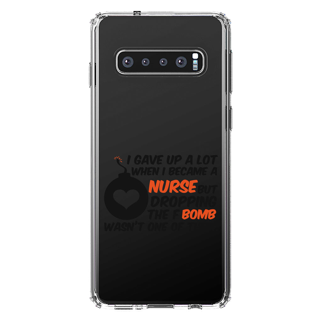 Gave Up A Lot When I Became a Nurse, F Bomb Clear Shockproof iPhone Case, view 16