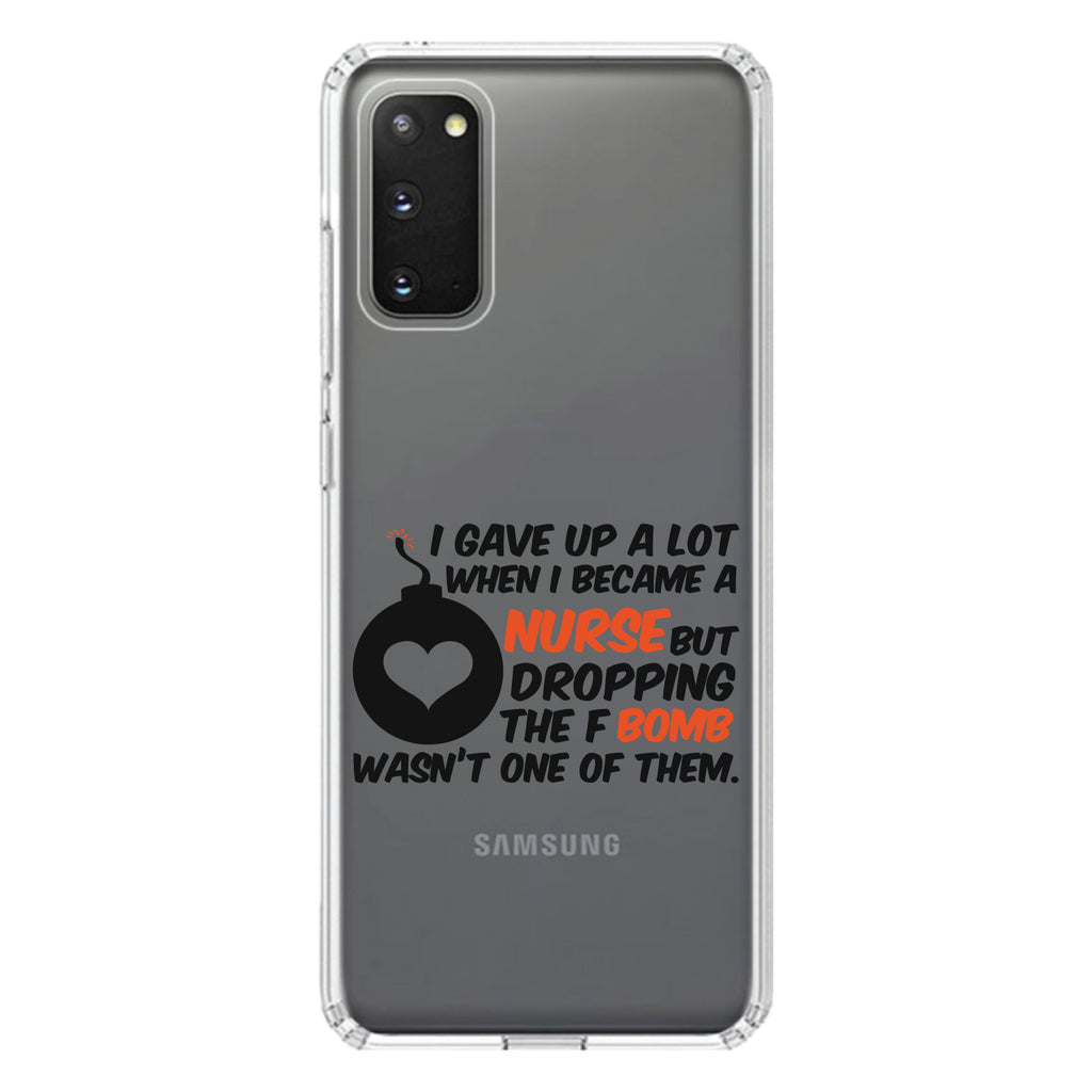 Gave Up A Lot When I Became a Nurse, F Bomb Clear Shockproof iPhone Case, view 14