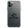 Nurse Life, Coffee, Wine, Repeat Clear Shockproof iPhone Case