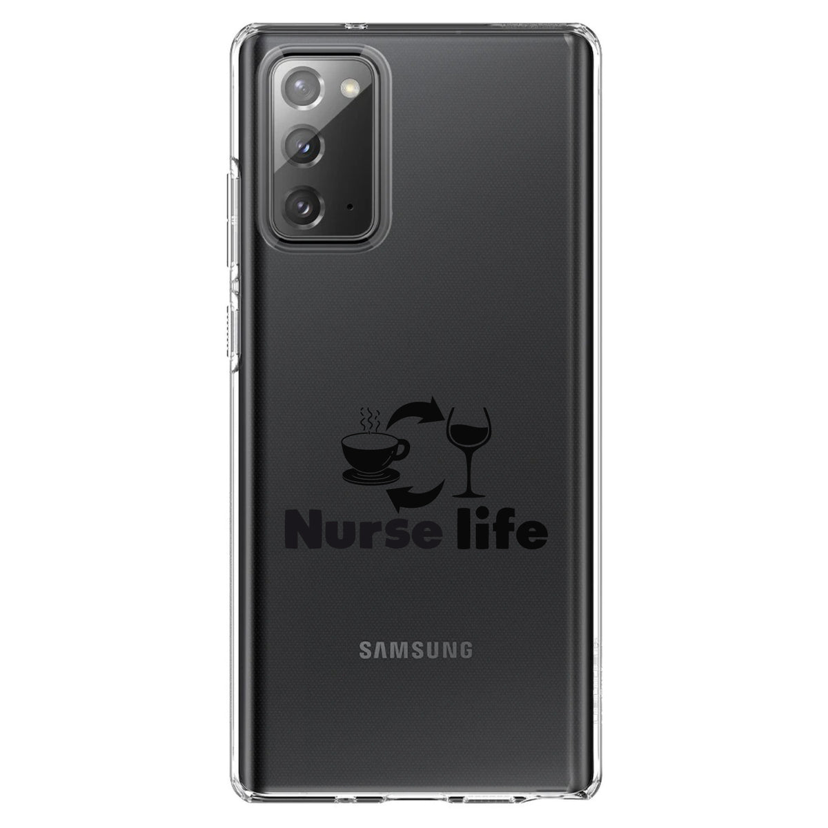 Nurse Life, Coffee, Wine, Repeat Clear Shockproof iPhone Case, view 8