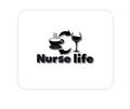 Custom Foam Rubber Mouse Pad - Nurse Life - Coffee, Wine, Repeat
