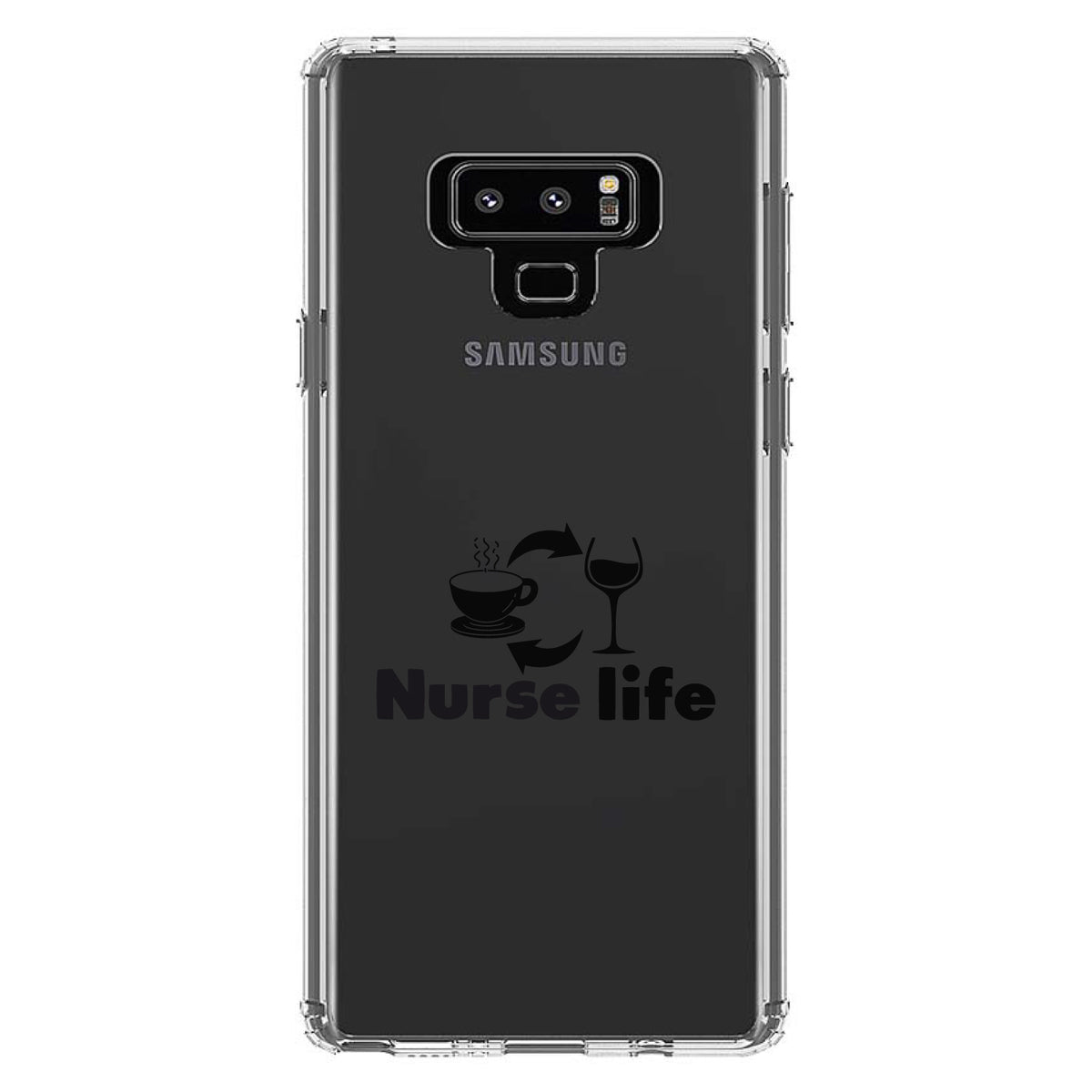 Nurse Life, Coffee, Wine, Repeat Clear Shockproof iPhone Case, view 11