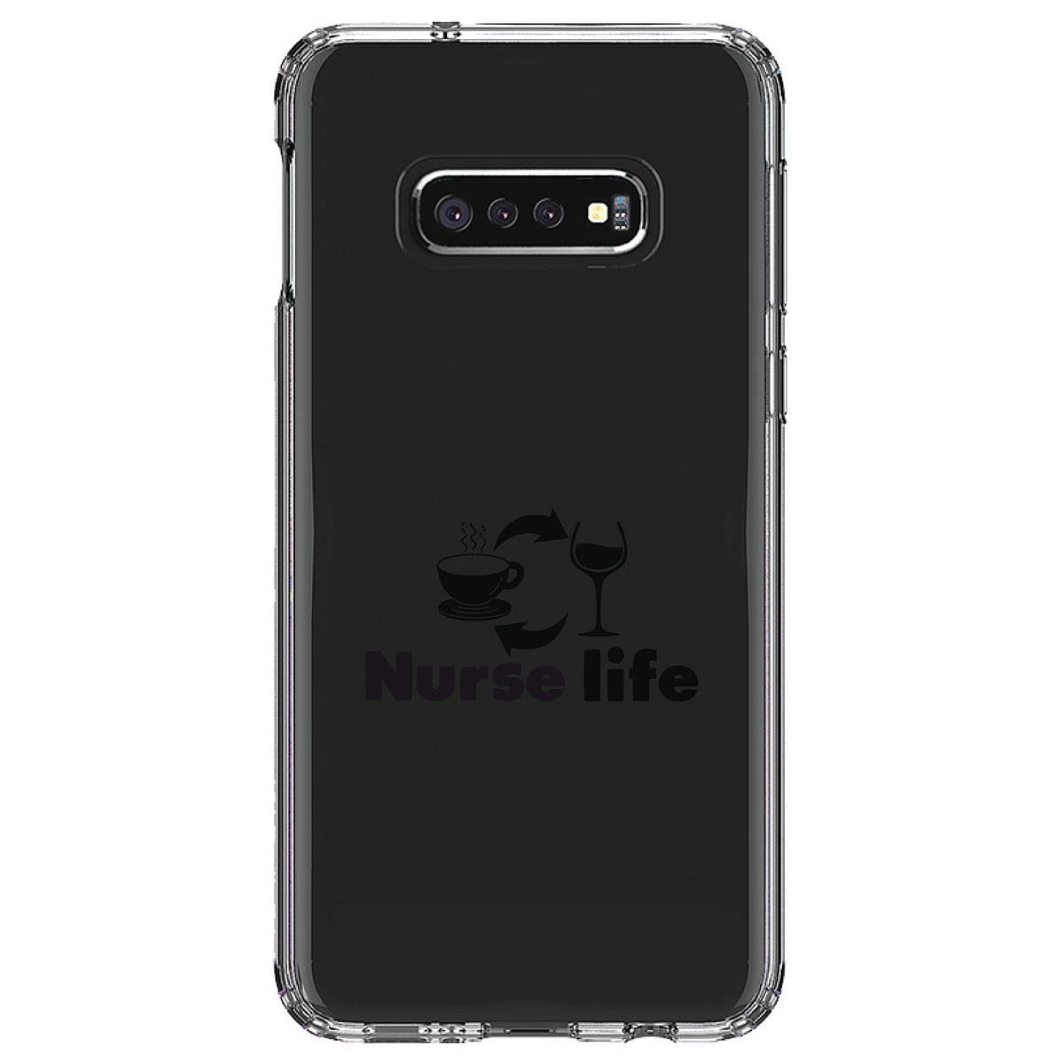 Nurse Life, Coffee, Wine, Repeat Clear Shockproof iPhone Case, view 18