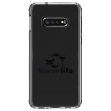 DistinctInk® Clear Shockproof Hybrid Case for Apple iPhone / Samsung Galaxy / Google Pixel - Nurse Life - Coffee, Wine, Repeat