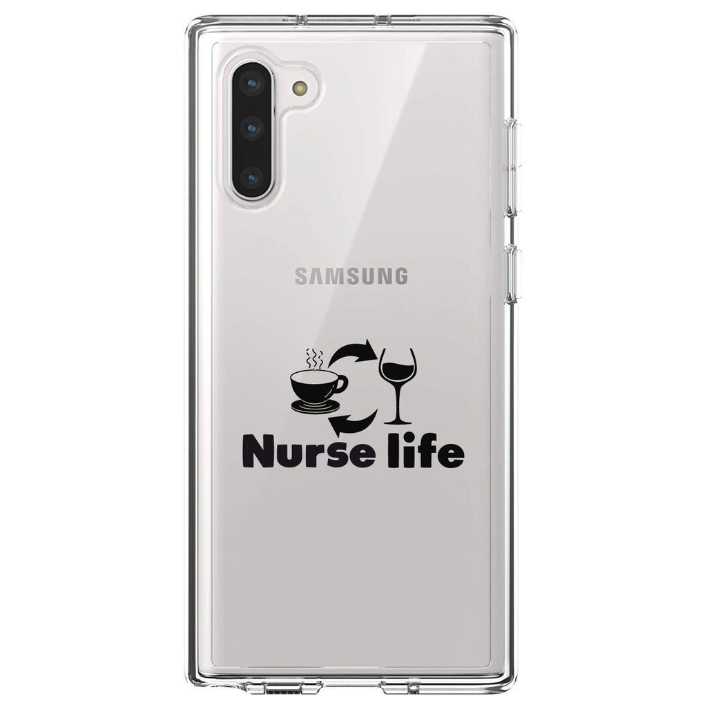 Nurse Life, Coffee, Wine, Repeat Clear Shockproof iPhone Case, view 9