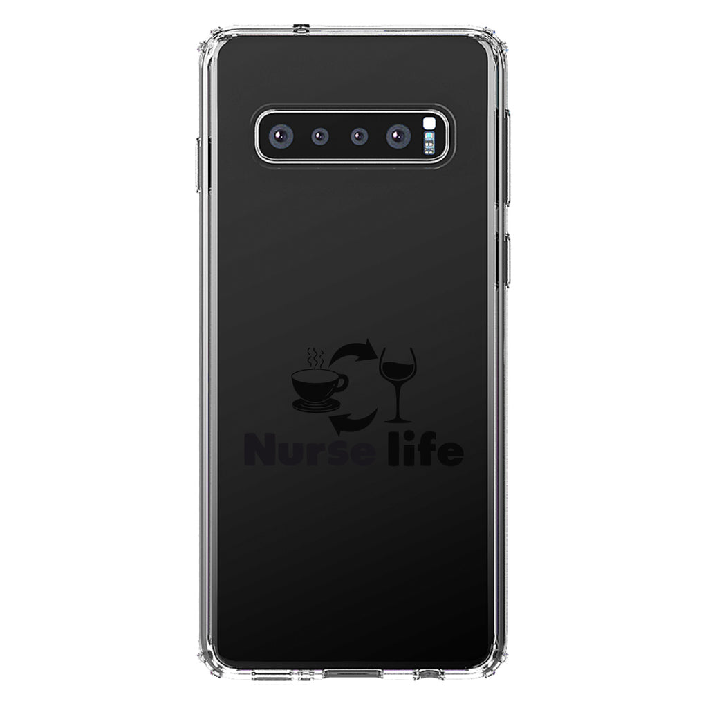 Nurse Life, Coffee, Wine, Repeat Clear Shockproof iPhone Case, view 17