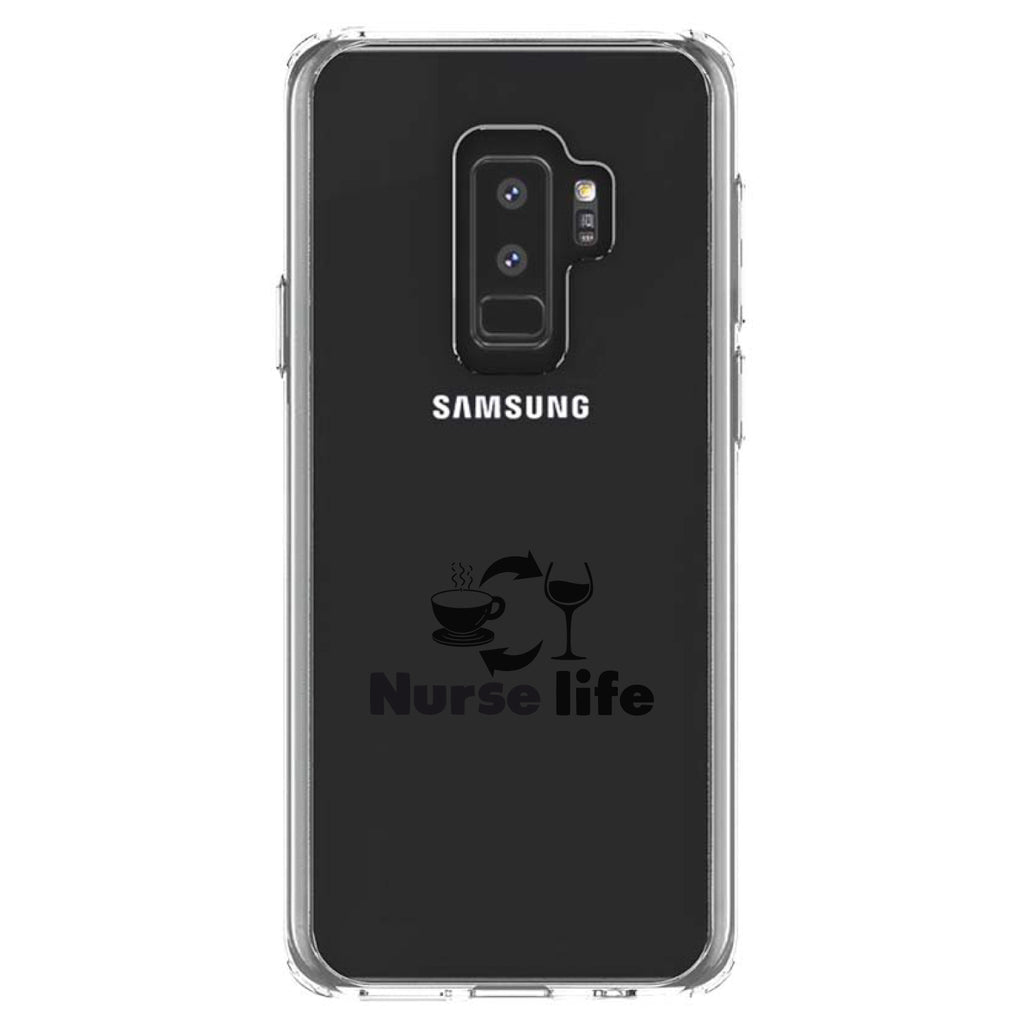 Nurse Life, Coffee, Wine, Repeat Clear Shockproof iPhone Case, view 20